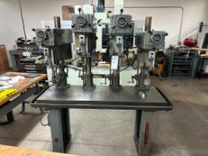 CLAUSING #1687 4-HEAD VERTICAL DRILL PRESS GANG
