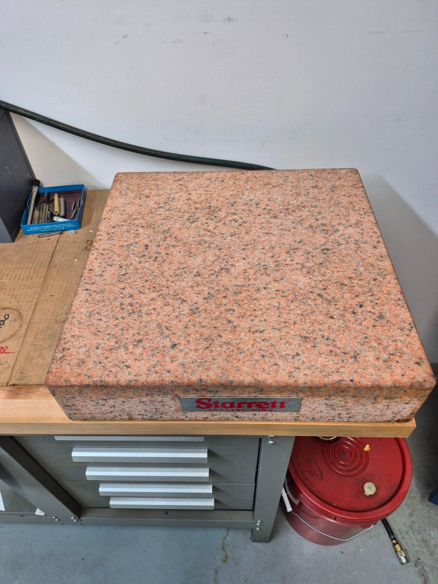 KENNEDY 5 DRAWER WORK BENCH, HUOT 5 DRAWER TAPSET CHEST, STARRETT GRANITE SURFACE BLOCK - Image 15 of 32
