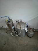 (3) STAINLESS STEEL FILTRATION TANKS