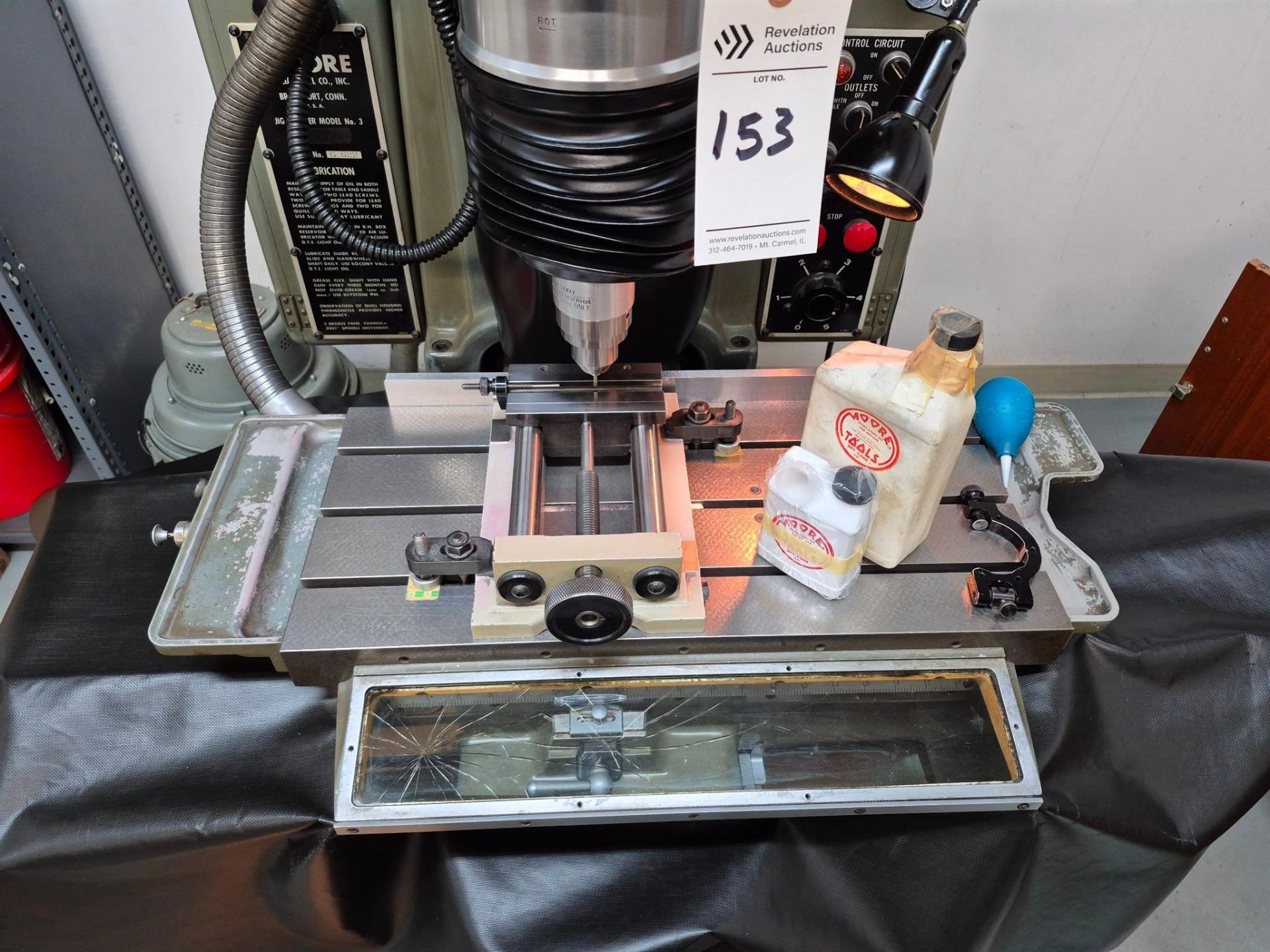 MOORE MODEL G18 JIG GRINDER, 175,000 RPM VHS GRINDING HEAD, TOOLING & ACCESSORIES INCLUDED - Image 53 of 57