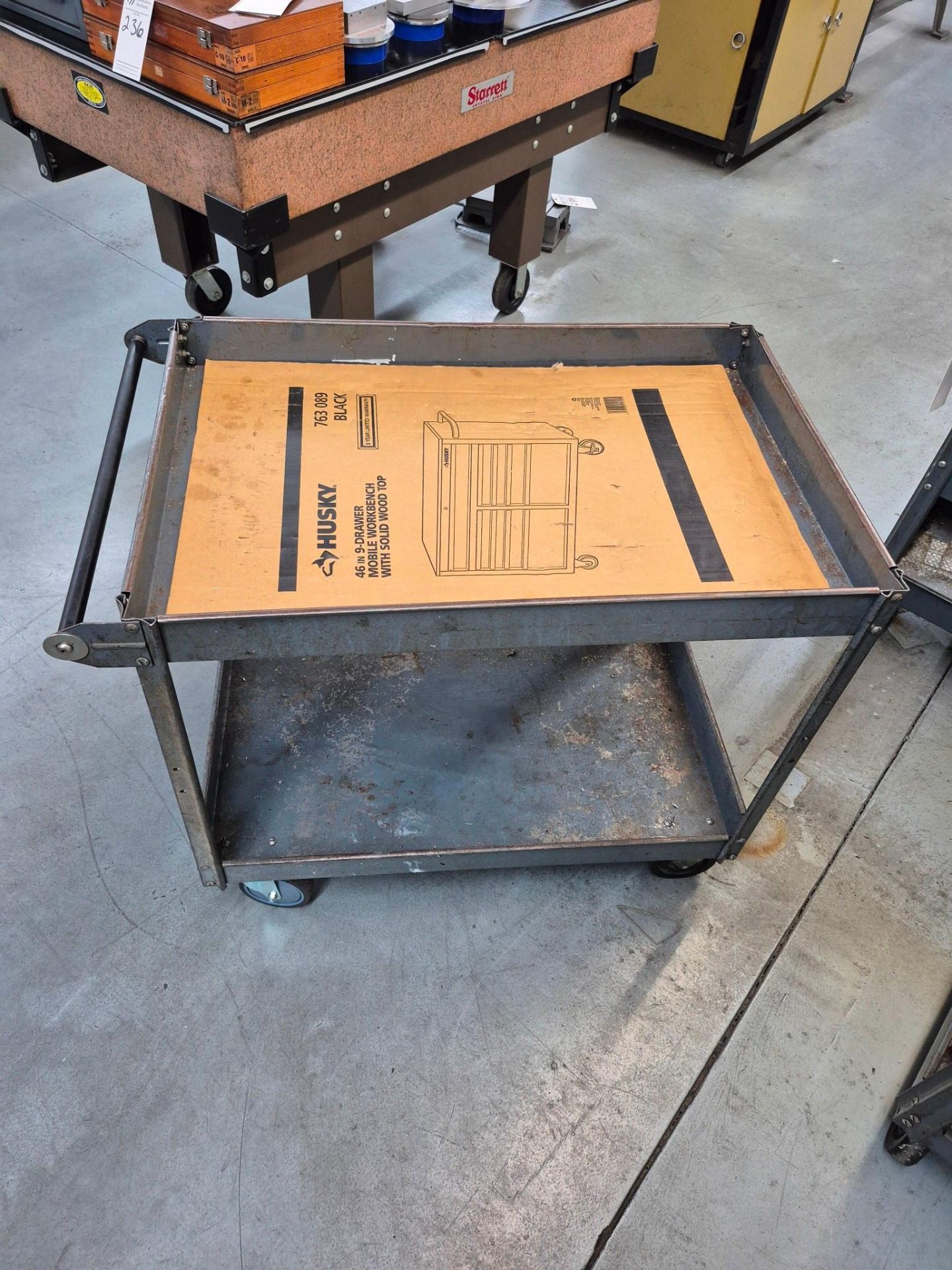 COLLECTION OF 5 METAL TOOL CARTS ON WHEELS CONTENTS INCLUDED - Image 4 of 21
