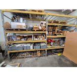 SHELVING WITH CONTENTS ASSORTED PLASTIC MATERIAL
