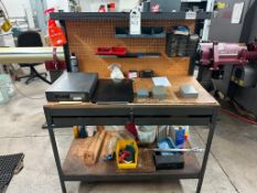 WORKBENCH WITH MISC. TOOLS & SUPPLIES