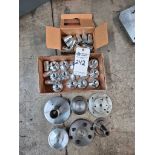 ASSORTED WORKHOLDING COMPONENTS INCLUDING 5C COLLETS, COLLET CHUCK ADAPTERS, FACEPLATES