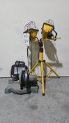 TWIN FLOODLIGHTS AND HONEYWELL SAFETY LIGHT, DELTA 8-1/4