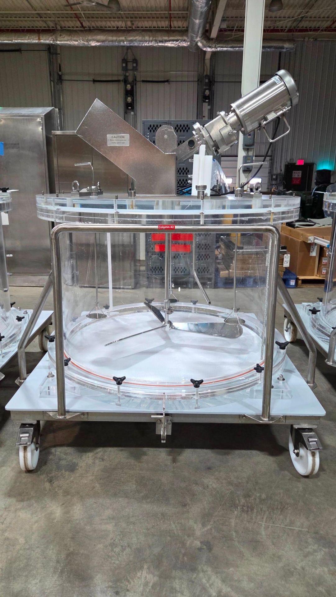 CONTAINMENT CHAMBER WITH MOTORIZED AGITATOR WITH MOVING CART - Image 4 of 16