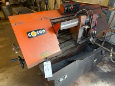 2006 COSEN MH-1016JA HORIZONTAL BAND SAW AND ROLLER TABLE