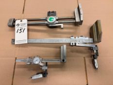 SET OF 3 HEIGHT GAUGES, 2 DIAL, 1 STANDARD