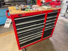 CRAFTSMAN 14 DRAWER MOBILE / ROLLING TOOL CHEST FULL OF MISC. TOOLS AND TOOLING ETC.