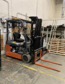 TOYOTA 8FBE15U ELECTRIC FORKLIFT, S/N 14713- WORKING, MAY NOT BE CHARGED