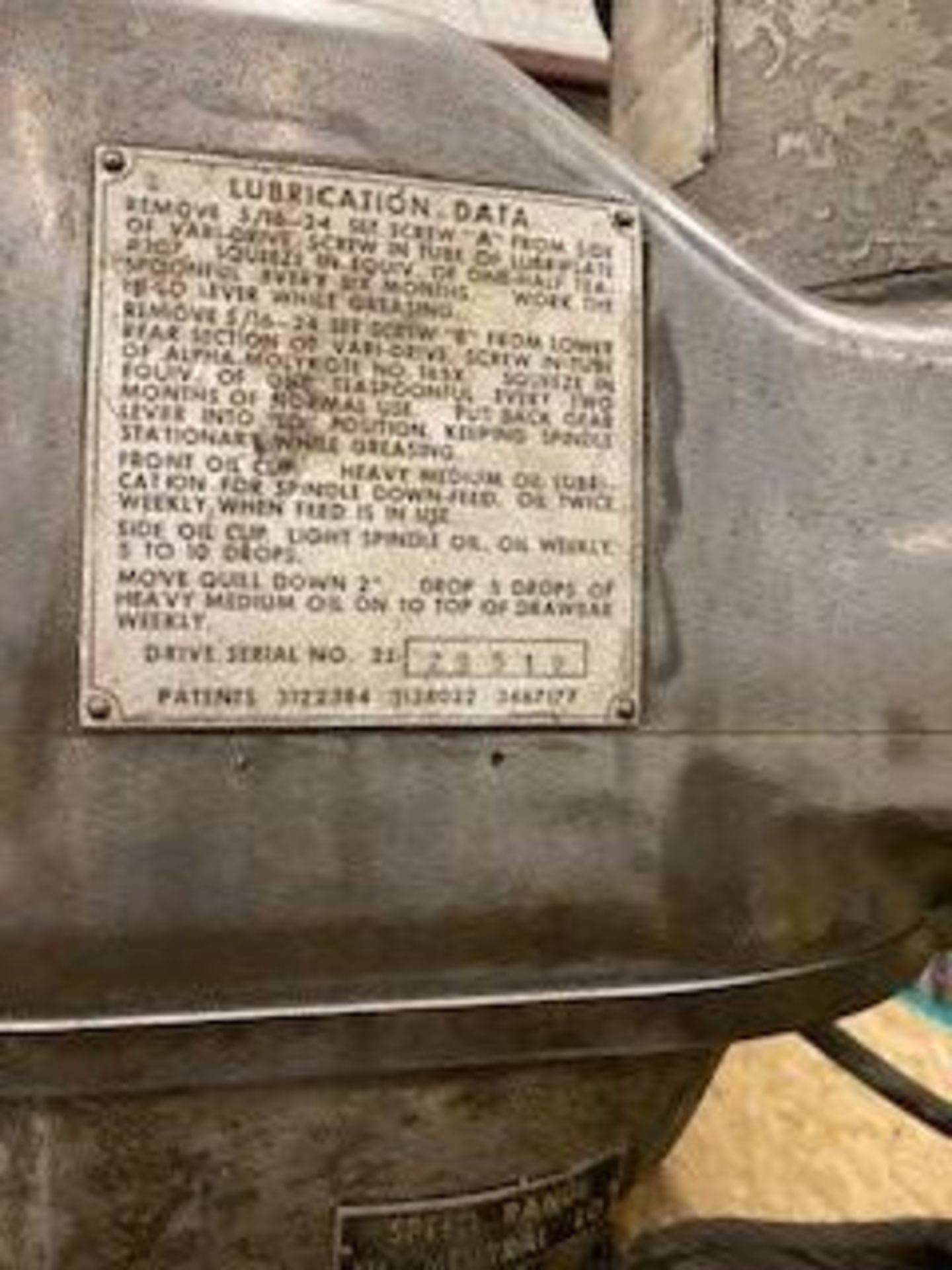BRIDGEPORT KNEE MILL S/N 29512 10744 - Image 10 of 10