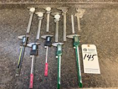 SELECTION OF 5 DIGITAL AND 5 DIAL VERNIER CALIPERS