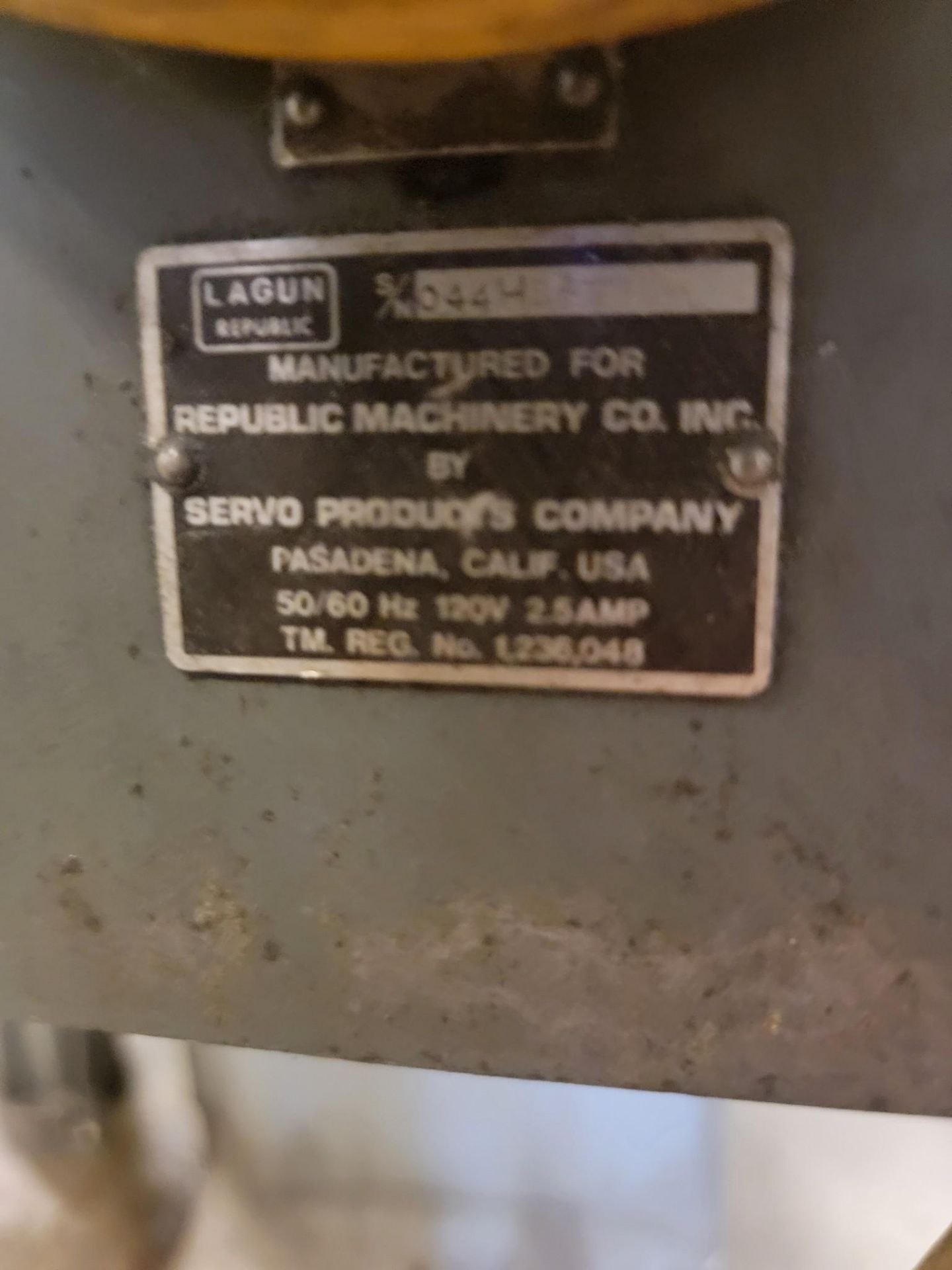 LAGUN REPUBLIC FTV-2S VERTICAL KNEE MILL - Image 13 of 15