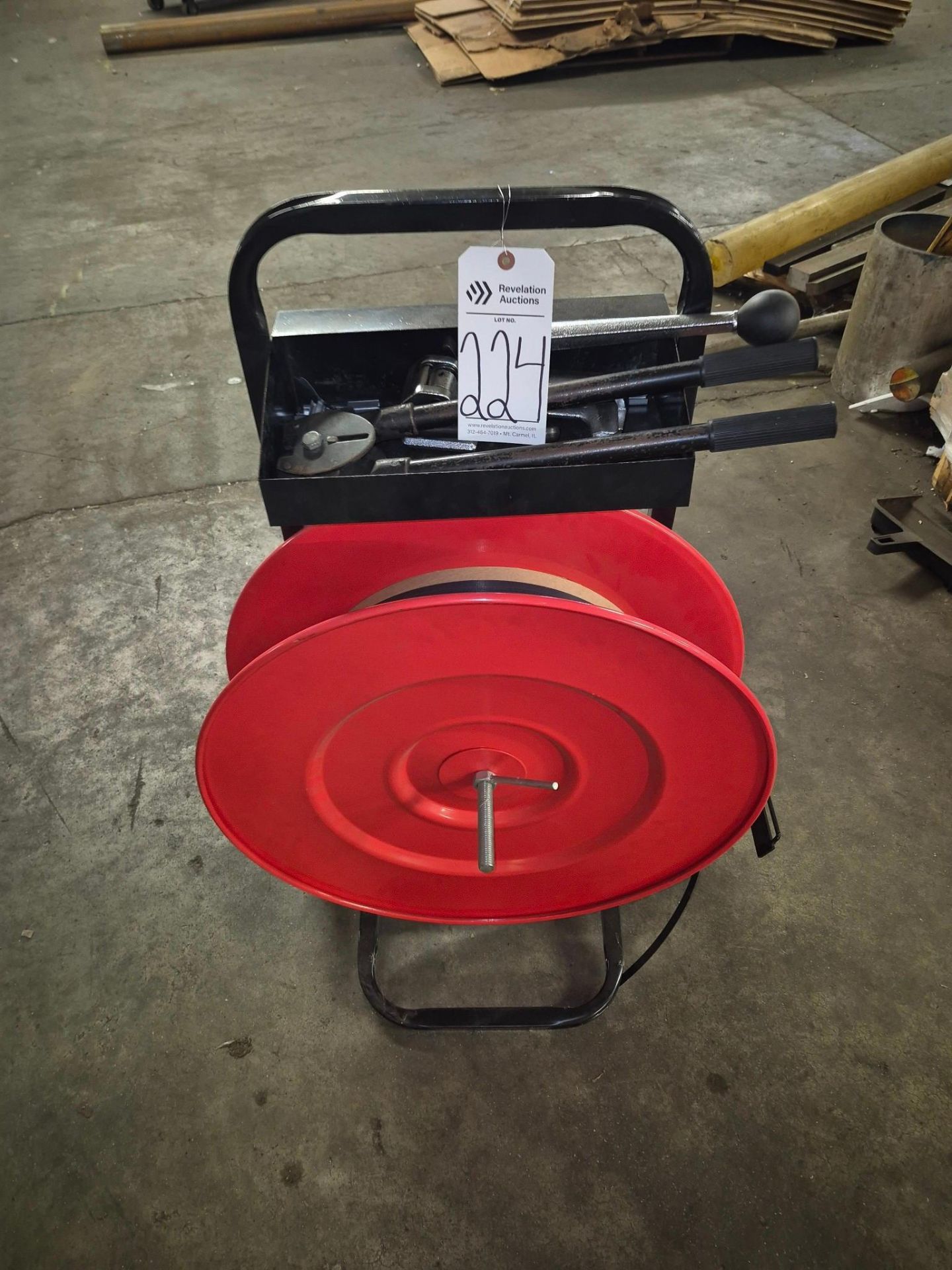 MOBILE STRAPPING DISPENSER CART