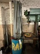 ASSORTED ELECTRICAL CONDUIT WITH MANUAL PIPE THREADER AND CONDUIT BENDER