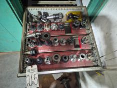ASSORTED CAT 40 TOOL HOLDERS WITH ASSORTED TOOLING