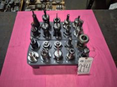 ASSORTED CAT 40 TOOL HOLDERS WITH ASSORTED TOOLING