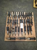 ASSORTED CAT 40 TOOL HOLDERS WITH ASSORTED TOOLING