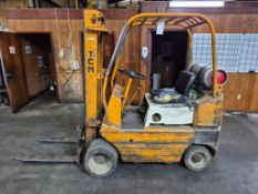 1989 TCM FCG20N5 (TOYO UMPANKI) 4,000 LB CAPACITY LP/GAS CUSHION TIRE FORKLIFT