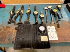 ASSORTED PRECISION DIAL BORE GAGES AND DIAL INDICATORS