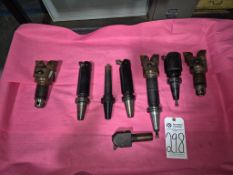 ASSORTED CAT 40 AND CCMT TOOL HOLDERS WITH ASSORTED TOOLING