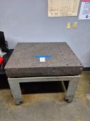 GRANITE SURFACE PLATE WITH A THREADED INSERT GRID AND STAND
