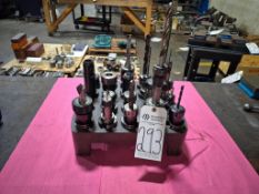 ASSORTED CAT 40 TOOL HOLDERS WITH ASSORTED TOOLING