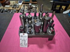 ASSORTED CAT 40 TOOL HOLDERS WITH ASSORTED TOOLING