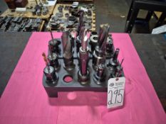 ASSORTED CAT 40 TOOL HOLDERS WITH ASSORTED TOOLING
