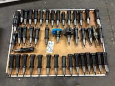 ASSORTED CAT 40 TOOL HOLDERS AND TOOLING