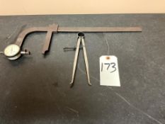 OUTSIDE DIAL CALIPER GAUGE AND A SPRING DIVIDER