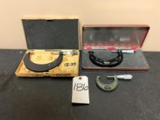 ASSORTED STARRETT AND MITUTOYO MICROMETER CALIPERS