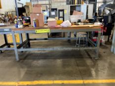 STEEL SHOP TABLE *CONTENTS NOT INCLUDED
