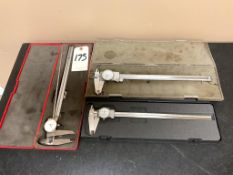 BROWN AND SHARPE, AND MITUTOYO DIAL CALIPERS