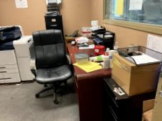 ASSORTED OFFICE FURNITURE * CHAIRS AND CONTENTS NOT INCLUDED