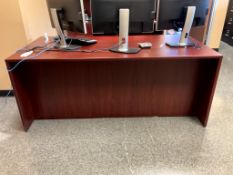 SINGLE PEDESTAL EXECUTIVE DESK * CHAIRS AND CONTENTS NOT INCLUDED