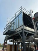 MARLEY 800-TON COOLING TOWER CELL WITH DRIVES, EQUALIZATION PIPING, SS BASINS, ACCESS WALKWAYS, NEW