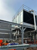 MARLEY 800-TON COOLING TOWER CELL WITH DRIVES, EQUALIZATION PIPING, SS BASINS, ACCESS WALKWAYS, NEW