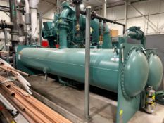 800 TON YORK CENTRIFUGAL CHILLERS MODEL #YKL7LGH9-UEHS, NEW, NEVER USED UNDER LOAD