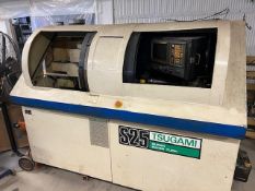TSUGAMI S25 SWISS LATHE PAIRED WITH AN LNS HYDROBAR EXPRESS BAR FEEDER