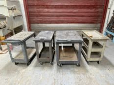(4) PLASTIC ROLLER CARTS