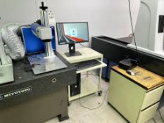 SFX 50W SPLIT FIBER LASER MARKING MACHINE, MODEL SFX-50GS WITH 80MM 3 JAWS ROTARY CHUCK