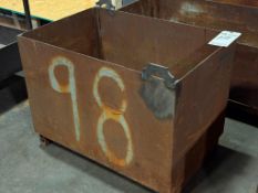 SMALL RECTANGULAR STEEL SCRAP METAL CONTAINER