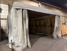 2017 CHAMELEON INNOVATIONS 30' EXPANDABLE FABRIC TENT ON CASTORS W/FRONT & REAR FABRIC DOOR PANELS