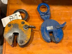 (2) VERTICAL PLATE LIFTING CLAMPS