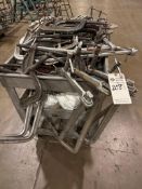 SHOP CART OF ASSORTED C- CLAMPS, ALL IN AND ON CART AND CART INCLUDED