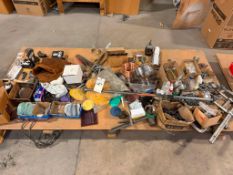 (1) PLYWOOD SHEET ON DUNNAGE OF ASSORTED TOOLS, TOOLING, SUPPLIES AND OTHER ITEMS