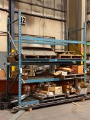 (3) SECTIONS OF PALLET RACK AND CONTENTS