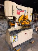 1992 GEKA HYDRACROP 100/A MULTI FUNCTION 100 TON HYDRAULIC 2 CYLINDER IRON WORKING MACHINE