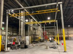 2016 120' METRAIL MET-TRACK 2000 LB BRIDGE CRANE WITH (2) 1TON HOISTS ON (2) 2,000LB BRIDGE RAILS